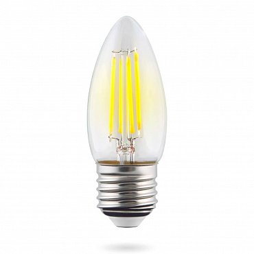 Лампа светодиодная E27 6W 4000К прозрачная VG10-C1E27cold6W-F 7029 фото