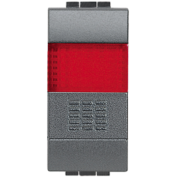 L4038R Кнопка 10А, 1P-NО + индикатор с красным рассеивателем Bticino фото