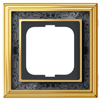 1754-0-4575 Рамка Dynasty Латунь полированная, черная роспись 1-постовая ABB фото