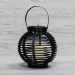 Декоративный фонарь на солнечной батарее 20х20х22 см, черный плетеный корпус, теплый белый цвет свечения NEON-NIGHT NEON-NIGHT 501-143 фото