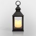 Декоративный фонарь со свечкой, черный корпус, размер 10.5х10.5х24 см, цвет ТЕПЛЫЙ БЕЛЫЙ NEON-NIGHT 513-051 фото