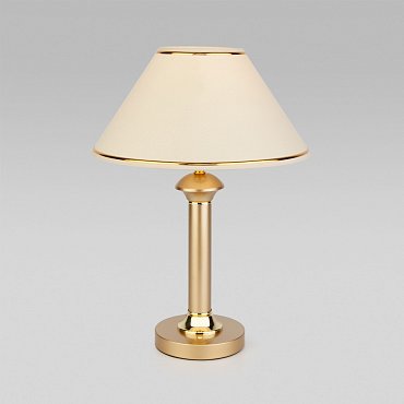 Настольная лампа с абажуром Eurosvet Lorenzo a050630 60019/1 перламутровое золото фото