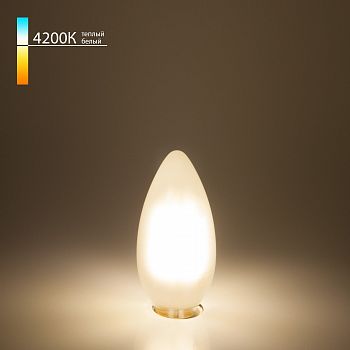 BLE1410 / Светодиодная лампа Свеча 7W 4200K E14 (C35 белый матовый) a049063 фото