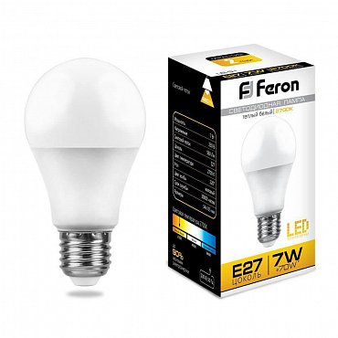 Светодиодная лампа (7W) 230V E27 2700K Feron 25444 фото