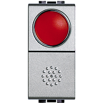 NT4038R Кнопка 10А, 1P-NО + индикатор с красным рассеивателем Bticino фото