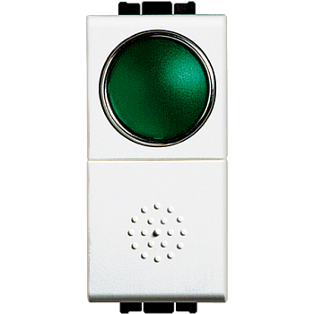 N4038V Кнопка 10А, 1P-NО + индикатор с зелёным рассеивателем Bticino фото