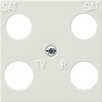 025840 Панель 50*50 мм для 4 канальной антенной розетки EVU 02/F (Hirschmann) Белый Gira S-color фото